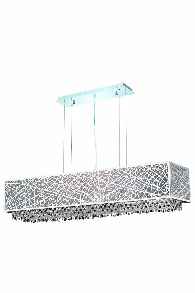 1791 Moda Collection Hanging Fixture w/ Metal Shade L48.5in W12.5in H11in Lt:8 Chrome Finish (Swarov