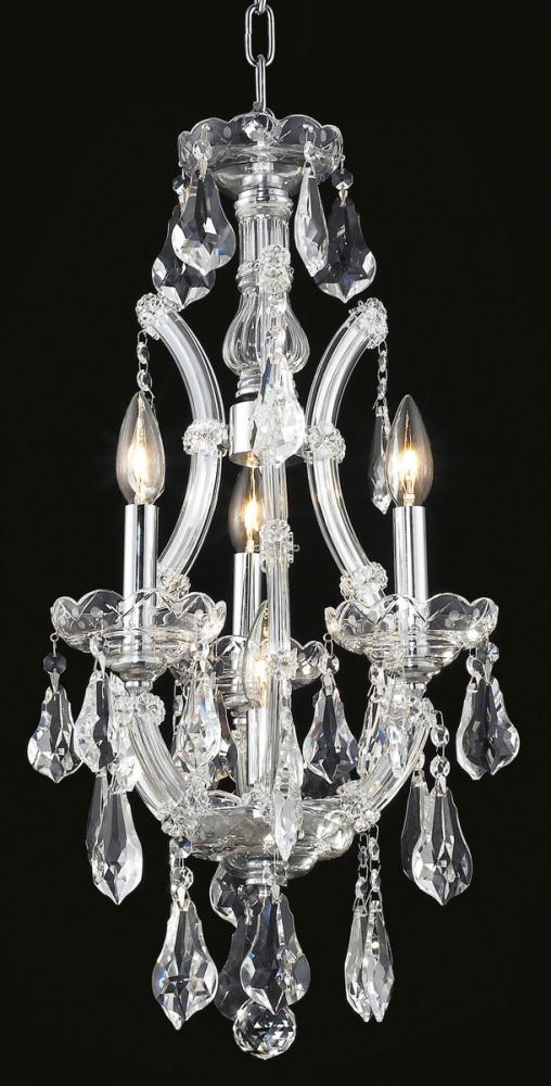 Maria Theresa 4 Light Chrome Chandelier Clear Royal Cut Crystal