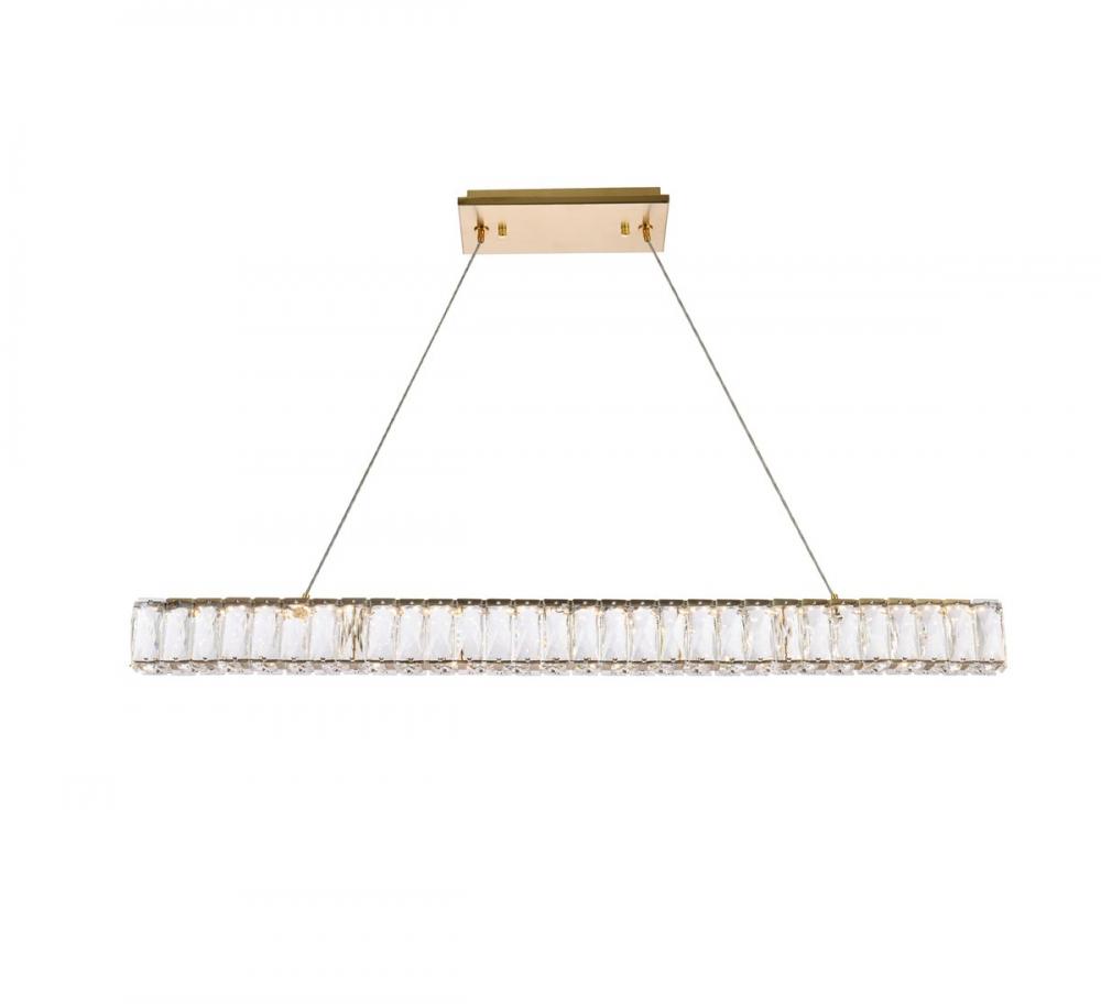 Monroe 38 Inch LED Linear Pendant in Gold