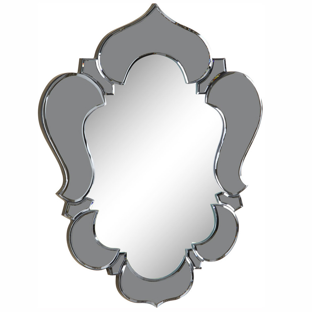 Venetian 20.7 in. Transitional Mirror in Grey & Clear