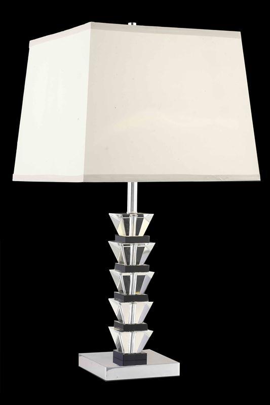 Grace Collection Table Lamp H26in D14in Lt:1 Chrome Finish Crystal
