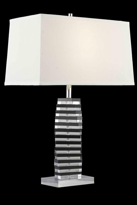 Grace Collection Table Lamp H25in D10in Lt:1 Chrome Finish