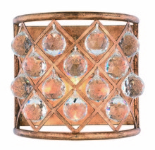 Elegant 1214W11GI/RC - Madison 1 light Golden Iron Wall Sconce Clear Royal Cut Crystal