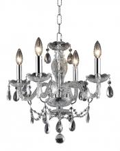 Elegant 7834D17C/RC+SH - 7834 Princeton Collection Hanging Fixture D17in H18in Lt:4 Chrome Finish (Royal Cut Crystal Clear)