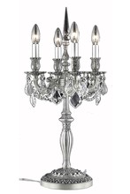 Elegant 9204TL12PW/RC - Rosalia 4 light Pewter Table Lamp Clear Royal Cut Crystal