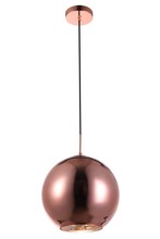 Elegant LDPD2006 - Reflection Collection Pendant D11.5in H11in Lt:1 Copper finish