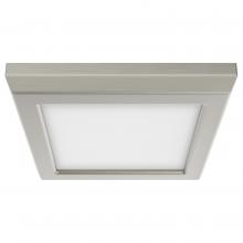 Nuvo 62/1707 - Blink Pro - 9W; 5in; LED Fixture; CCT Selectable; Square Shape; Brushed Nickel Finish; 120V