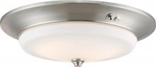 Nuvo 62/971 - LED 20W - Flush with Frosted Glass - Brushed Nickel Finish- 120-277V - 120-277V