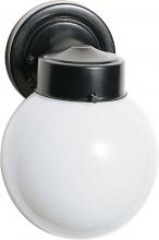 Nuvo SF77/992 - 1 Light - 6" Outdoor Wall with White Glass - Black Finish