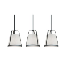 AFX Lighting, Inc. LIZP10MBBKLNR3 - Lizzette 3 Light Linear Pendant,60W,BK