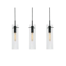 AFX Lighting, Inc. VSAP05MBBKLNR3 - Vista 3 Light Linear Pendant,60W,BK