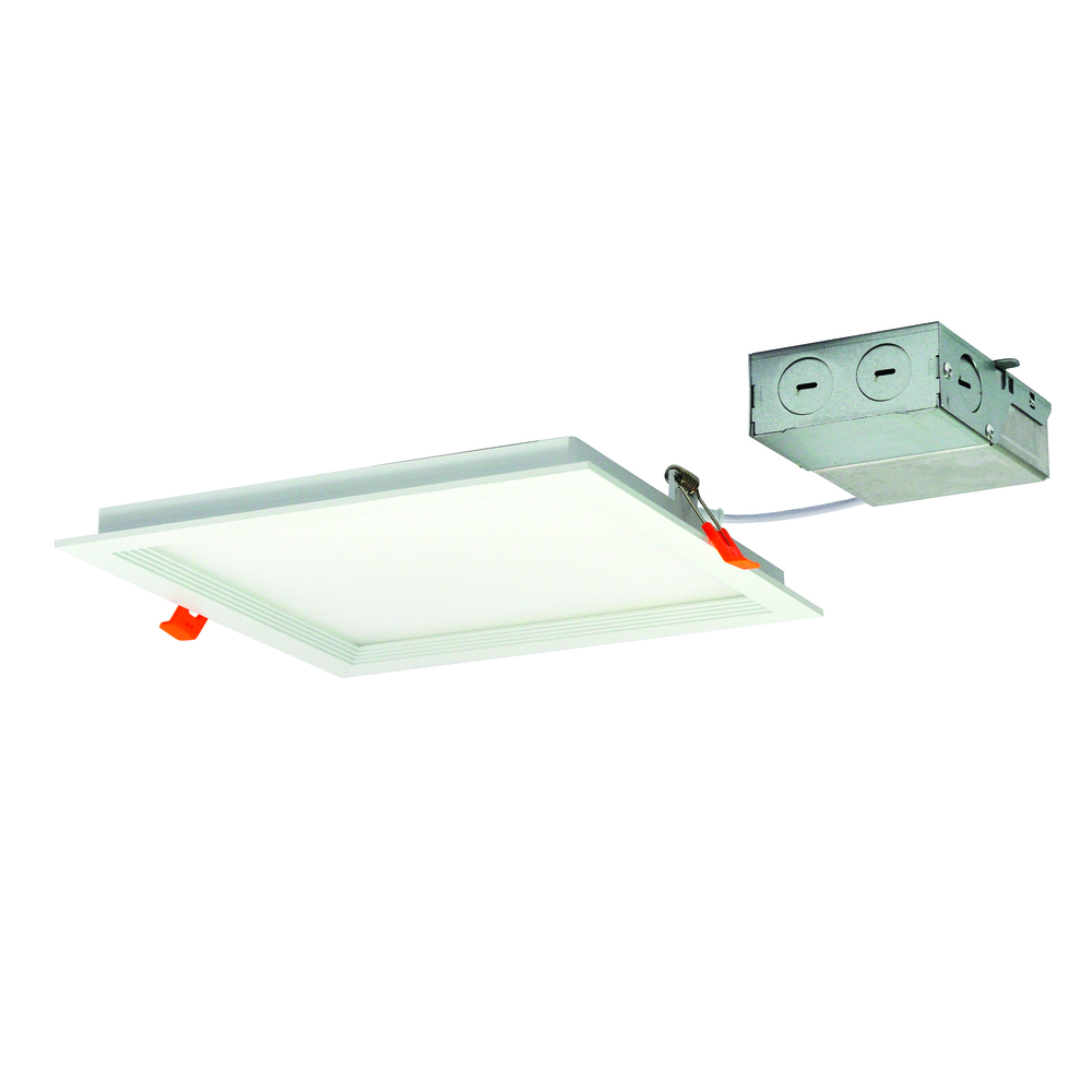 8" FLIN Square Recessed LED, 1400lm, 3500K, 20W, 120V Triac/ELV Dimming, White