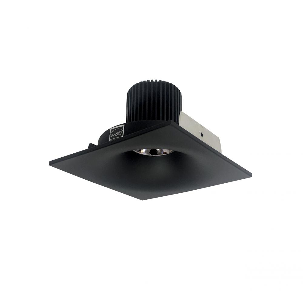 4" Iolite LED Square Bullnose, 10-Degree Optic, 950lm / 12W, 2700K, Black Finish