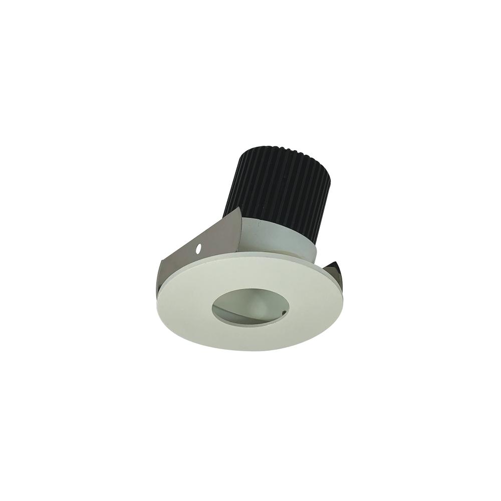 2" Iolite LED Round Adjustable Pinhole, 1000lm / 14W, 2700K, White Pinhole / White Flange