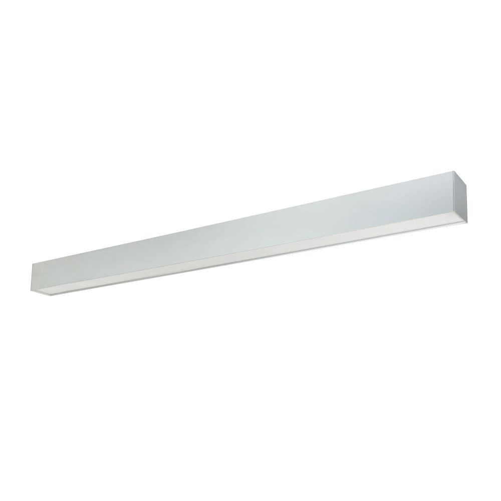 8' L-Line LED Indirect/Direct Linear, 12304lm / Selectable CCT, Aluminum Finish, with EM &