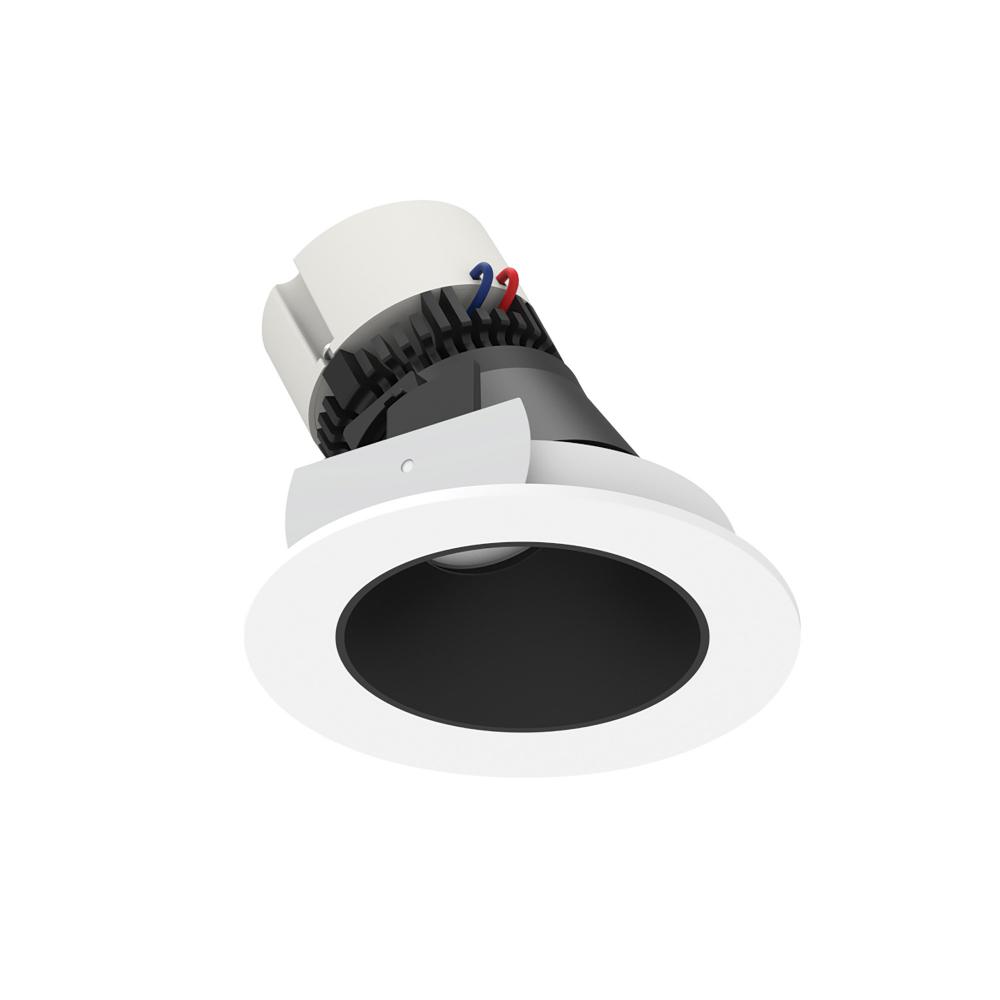 4" Pearl LED Round Adjustable Slot Retrofit, 950lm / 12W, 2700K, Black Reflector / Matte Powder