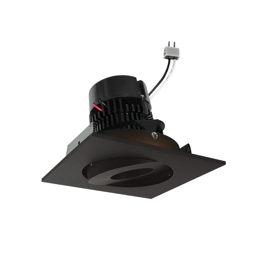 4" Pearl Low Voltage LED Square Adjustable Gimbal Retrofit, 1050lm / 11W, 2700K, Bronze Finish