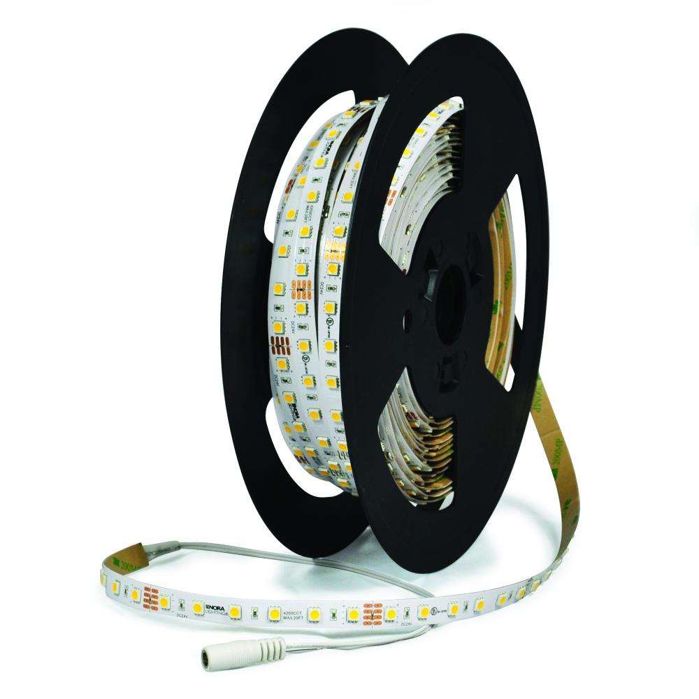 High Output 100' 24V Continuous LED Tape Light, 310lm / 4.3W per foot, 2700K, 90+ CRI