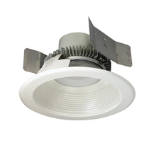 Nora NLCBC2-55227WW/10 - 5" Cobalt Click Round Retrofit Baffle, 1000lm / 12W, 2700K, White Baffle / White Flange