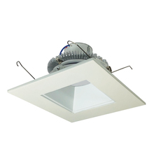 Nora NLCBC2-65627MPW/10 - 6" Cobalt Click Square Retrofit Reflector with Square Aperture, 1000lm / 12W, 2700K, Matte