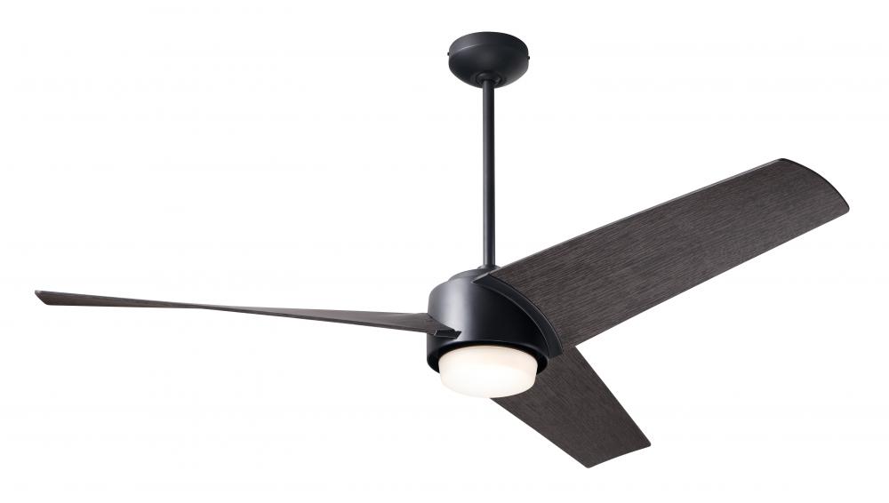 Ambit DC Fan- Matte Black Finish; 56" Ebony Blades; 17W LED (Matte Black Trim)