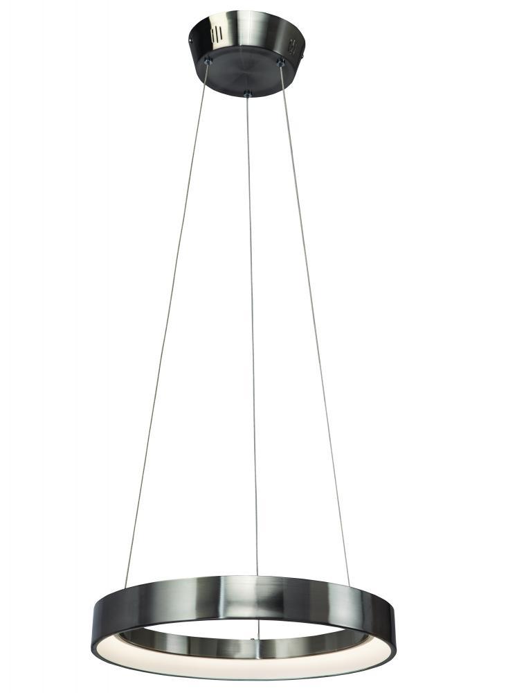 Fornello™ 17.75" 1 Light LED Pendant Brushed Nickel