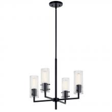 Kichler 52678BK - Velestino 20.5" 4-Light Chandelier in Black