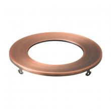 Kichler DLTSL04RACO - Direct-to-Ceiling Slim Decorative Trim 4 inch Round Antique Copper