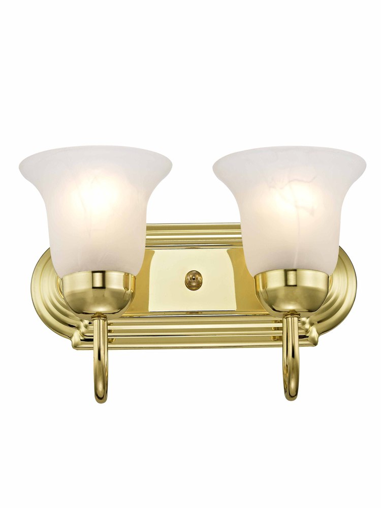 2 Light Polished Brass Bath Light