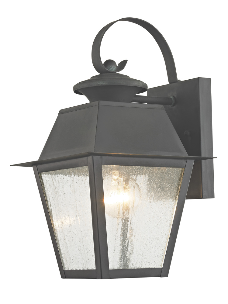 1 Light Charcoal Outdoor Wall Lantern