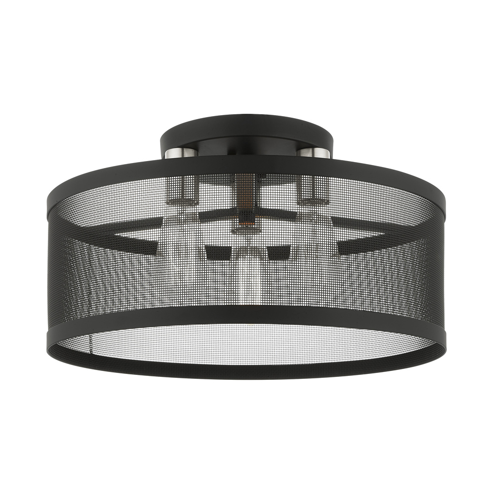 3 Lt Black Semi Flush Mount