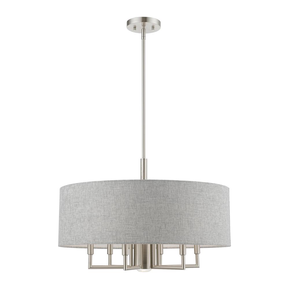 7 Light Brushed Nickel Pendant Chandelier