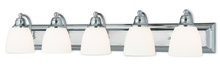 Livex Lighting 10505-05 - 5 Light Polished Chrome Bath Light