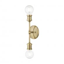 Livex Lighting 14422-01 - 2 Light Antique Brass ADA Vanity Sconce