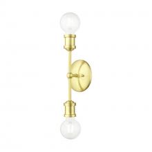 Livex Lighting 14422-12 - 2 Light Satin Brass ADA Vanity Sconce