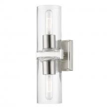 Livex Lighting 18032-91 - 2 Light Brushed Nickel Vanity Sconce