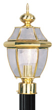 Livex Lighting 2153-02 - 1 Light PB Outdoor Post Lantern