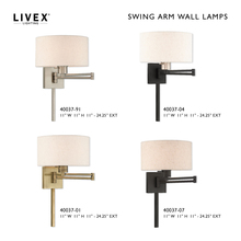 Livex Lighting 40037-07 - 1 Lt Bronze Swing Arm Wall Lamp