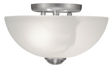 Livex Lighting 4206-91 - 2 Light Brushed Nickel Ceiling Mount