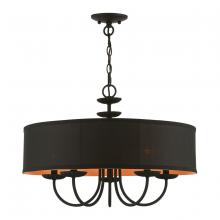 Livex Lighting 45125-04 - 5 Light Black Pendant Chandelier