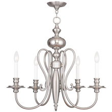 Livex Lighting 5165-91 - 5 Light Brushed Nickel Chandelier