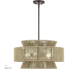 Livex Lighting 53165-92 - 5 Light English Bronze Pendant Chandelier