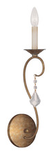 Livex Lighting 6421-48 - 1 Light Antique Gold Leaf Wall Sconce