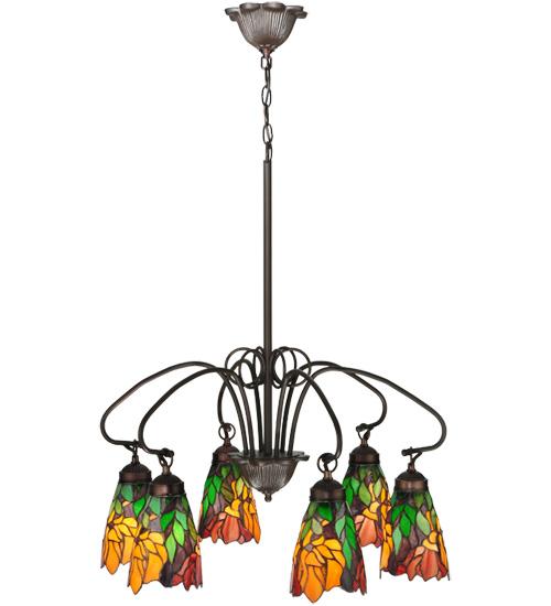 26" Wide Iris 6 Light Chandelier