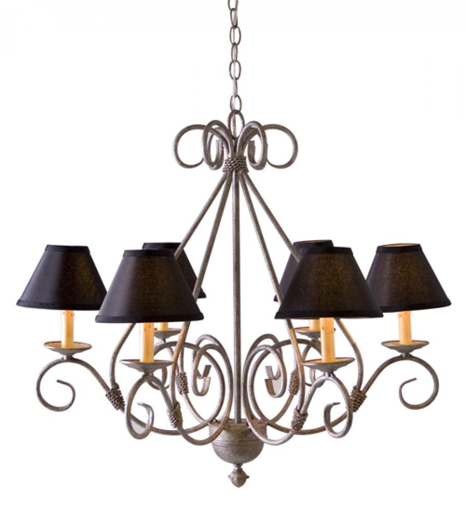 30" Wide Olivia 6 Light Chandelier