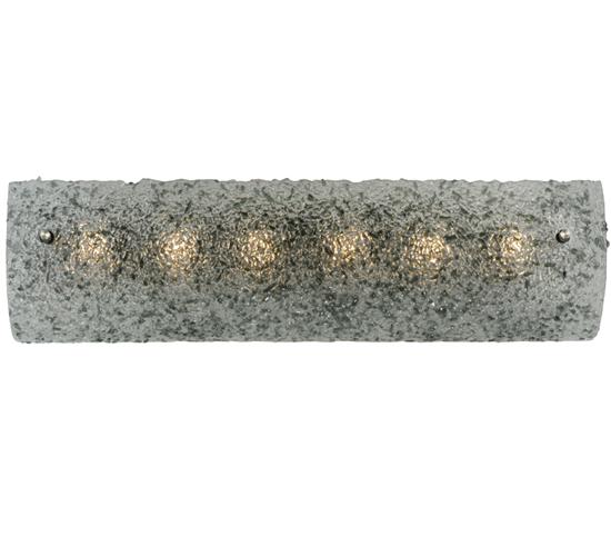 31"W Metro Fusion Moonscape Glass Vanity Light