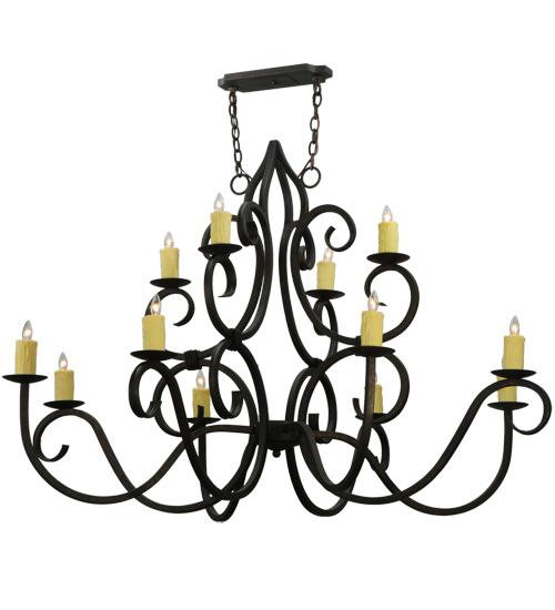 60" Wide Clayton 12 Light Chandelier