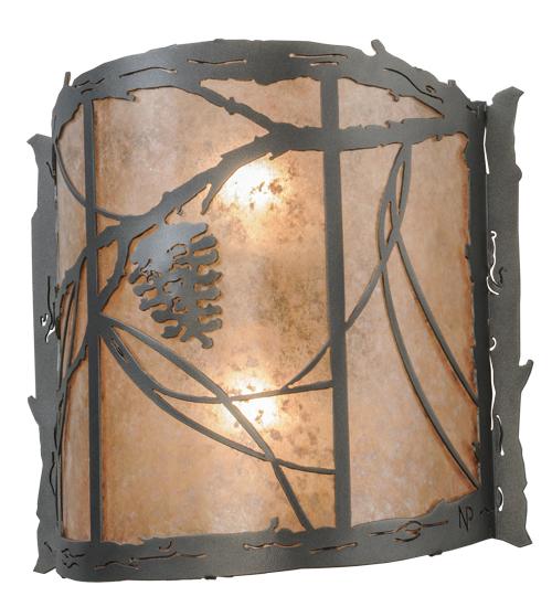 15"W Whispering Pines Wall Sconce