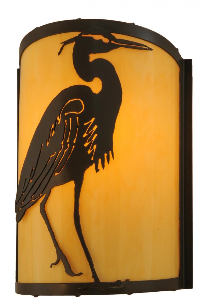 8" Wide Heron Wall Sconce