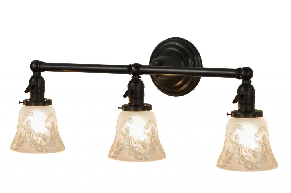 25" Wide Revival Gas & Electric 3 Light Vanity Light